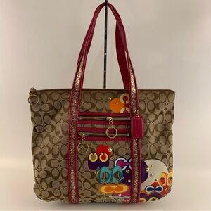 Coach Signature Multicolor Tote Bag